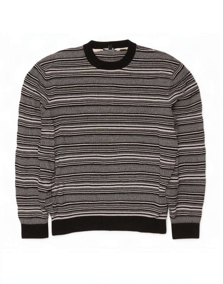 Pulover pentru bărbați Ted Baker cu gâtul turnat, mărimea 5 XL, viscoză cu dungi negre