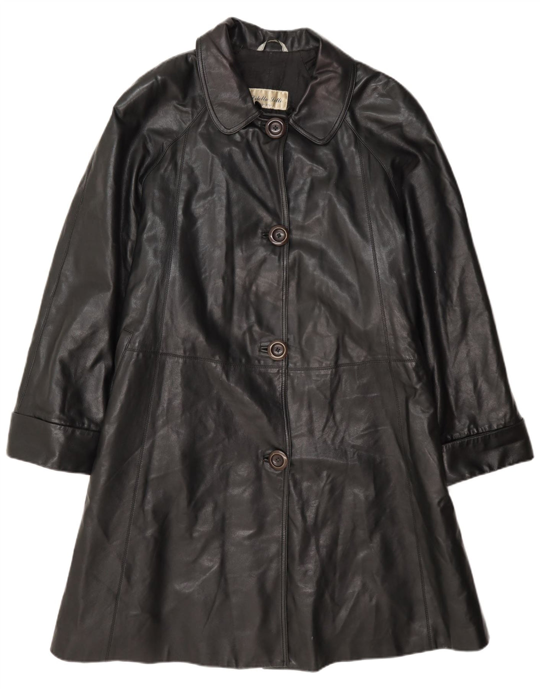 Palton din piele pentru femei Diletta Lelli IT 46 Large Black