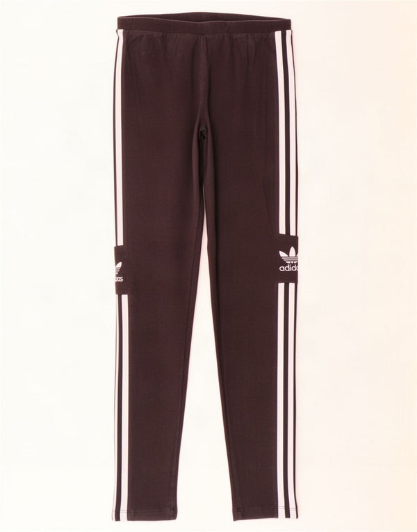 Leggings grafic Adidas pentru femei UK 12, bumbac mediu negru