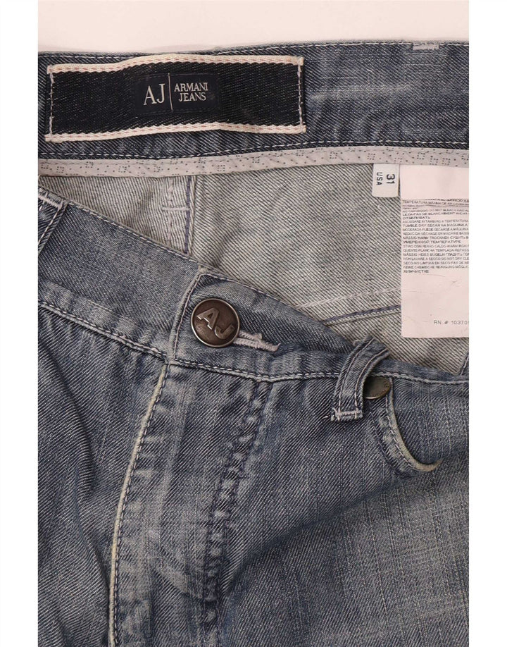 Blugi drepti pentru bărbați Armani W31 L28 Albastru