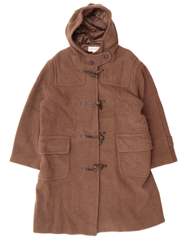 Duffle Coat pentru femei Jones New York UK 14 Medium Brown Wool Classic