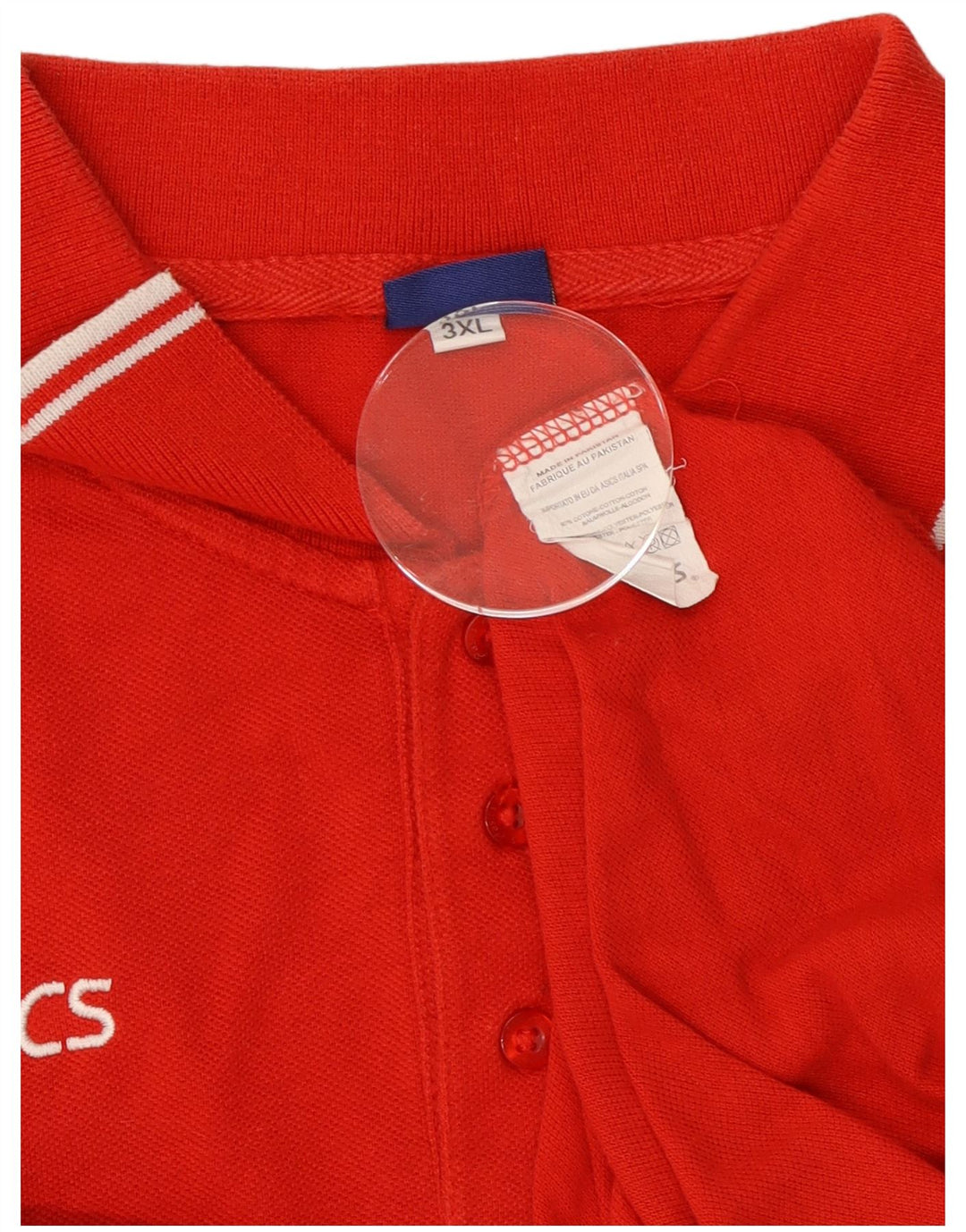 Tricou polo pentru bărbați Asics 3XL bumbac roșu