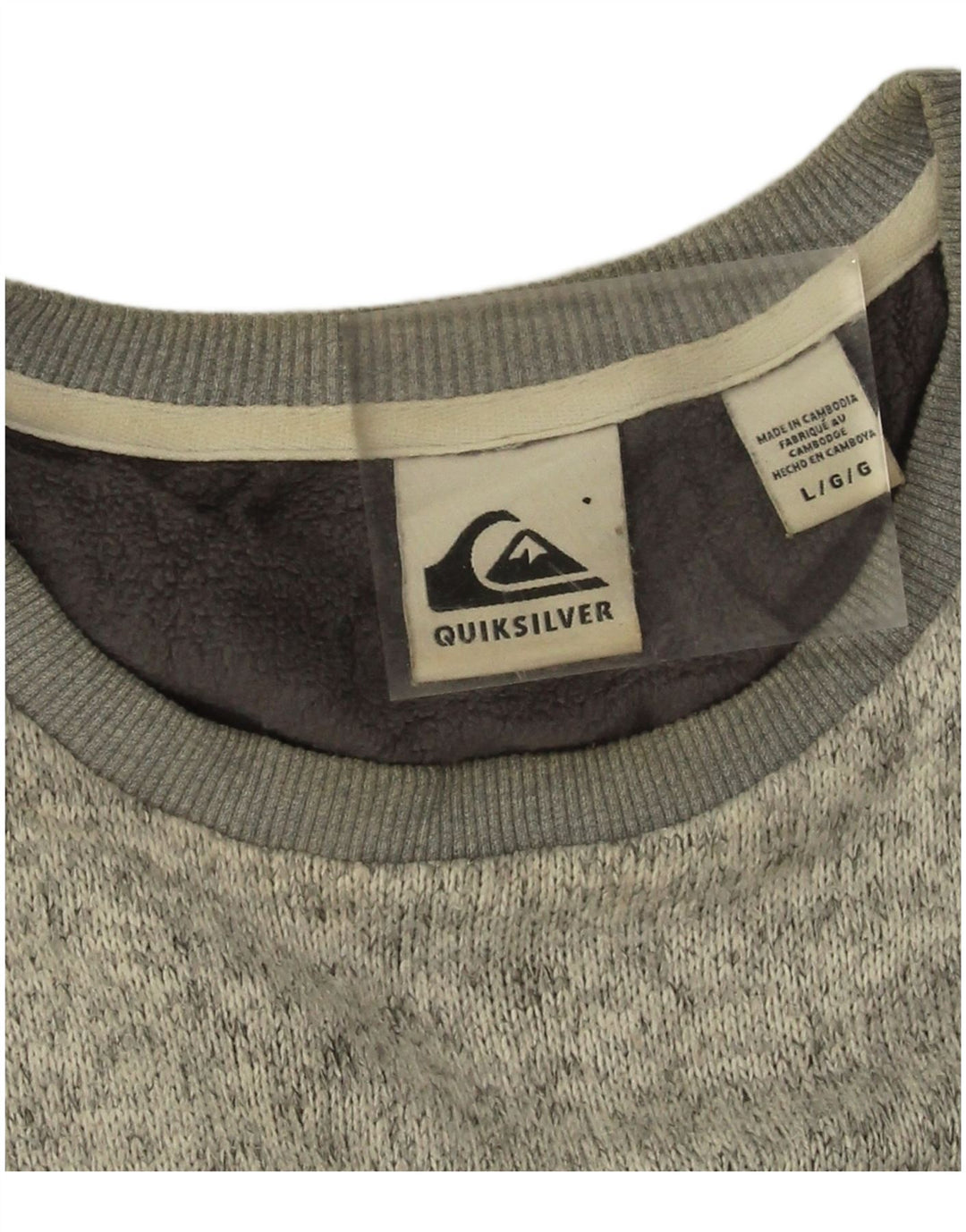 Pulover de hanorac Quiksilver pentru bărbați, mare, gri poliester cu pături