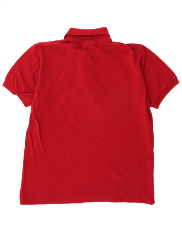 Tricou polo Lacoste pentru bărbați, mărimea 3, bumbac roșu mic