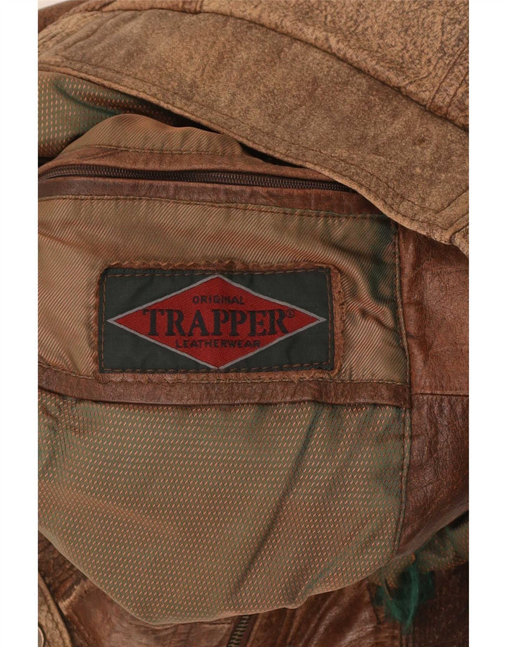 Jachetă de piele pentru bărbați Trapper IT 46 Small Brown