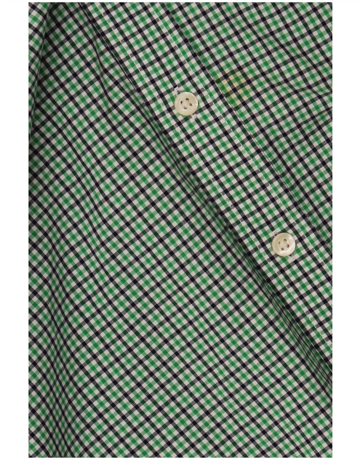 Cămașă pentru bărbați Gap Slim Fit XL, bumbac verde cu carouri