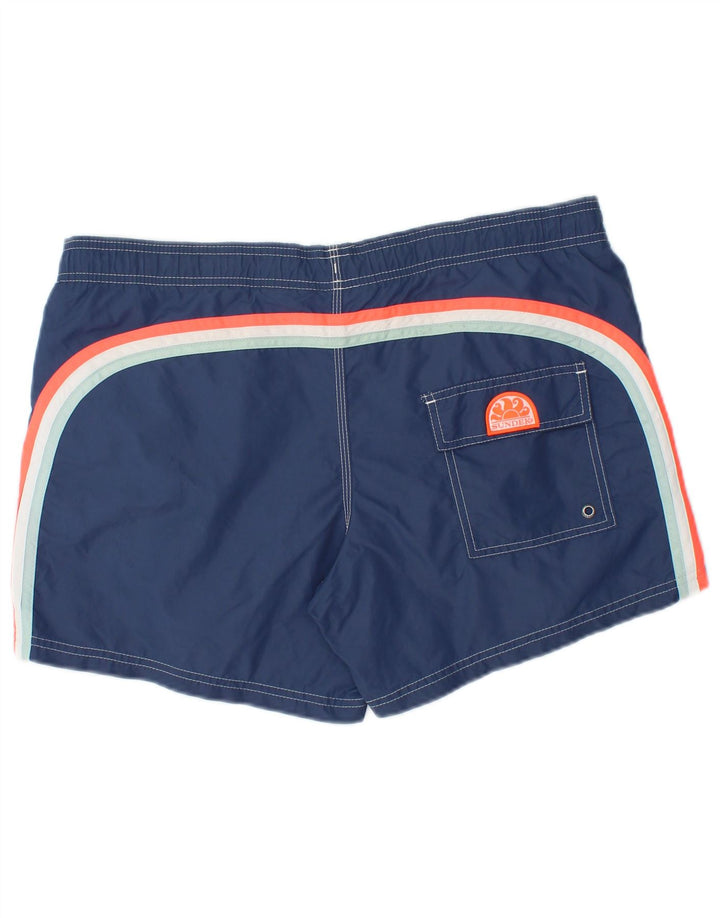 Sundek Pantaloni scurți de înot pentru bărbați, mari, bleumarin, în dungi