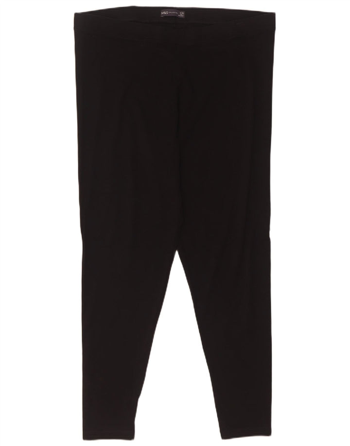 Leggings pentru femei Marks & Spencer UK 18 XL bumbac negru