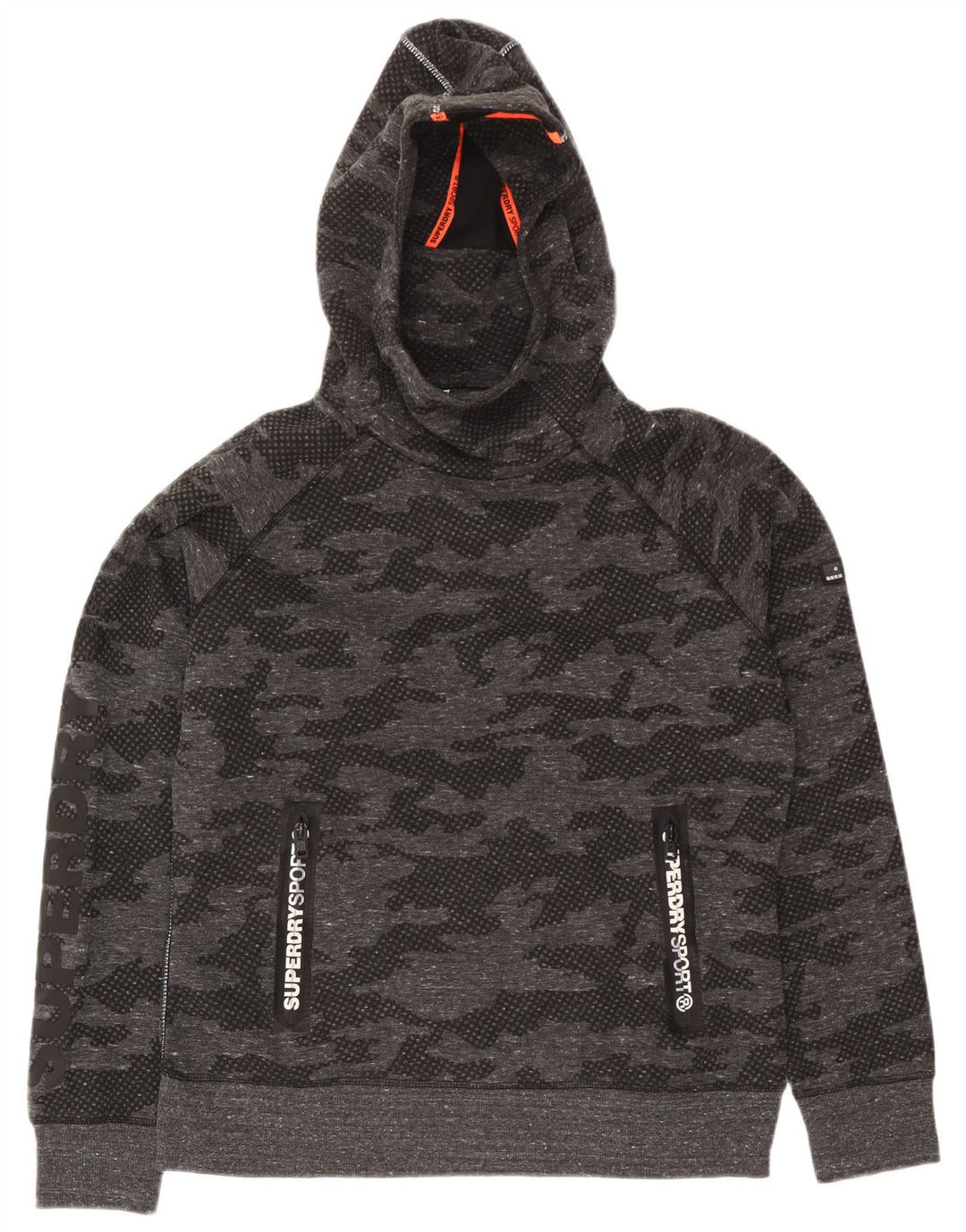 Trening complet cu grafic Superdry pentru femei UK 18 XL poliester camuflaj gri