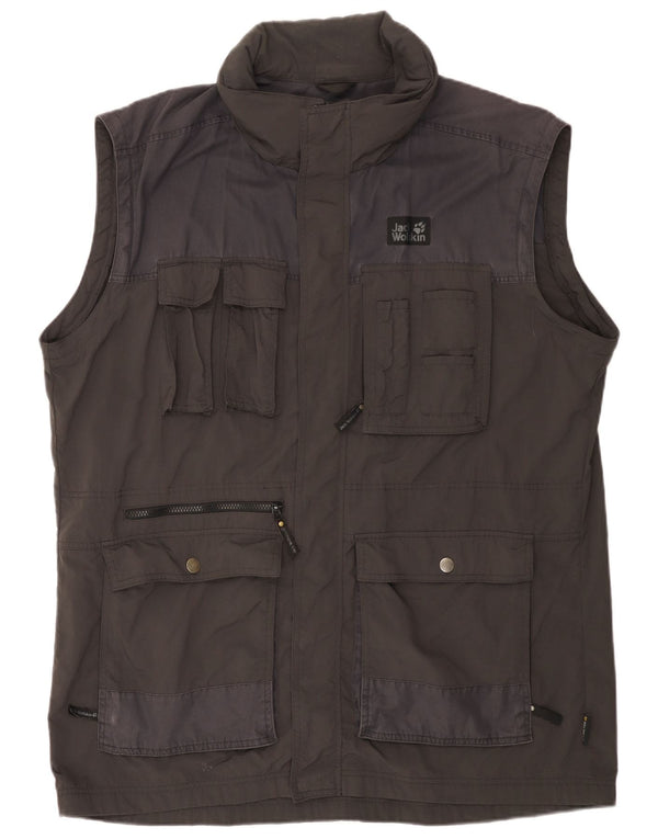 Jack Wolfskin Gilet utilitar pentru bărbați UK 50 3XL Gri poliamidă color bloc