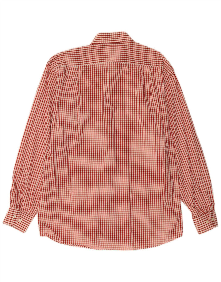 ROCCOBAROCCO Mens Shirt Size 15 1/2 40 Medium Red Check