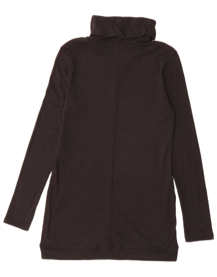 Pulover pentru femei Marks & Spencer, cu paragate, cu gât rulat, UK 10 Mic Negru