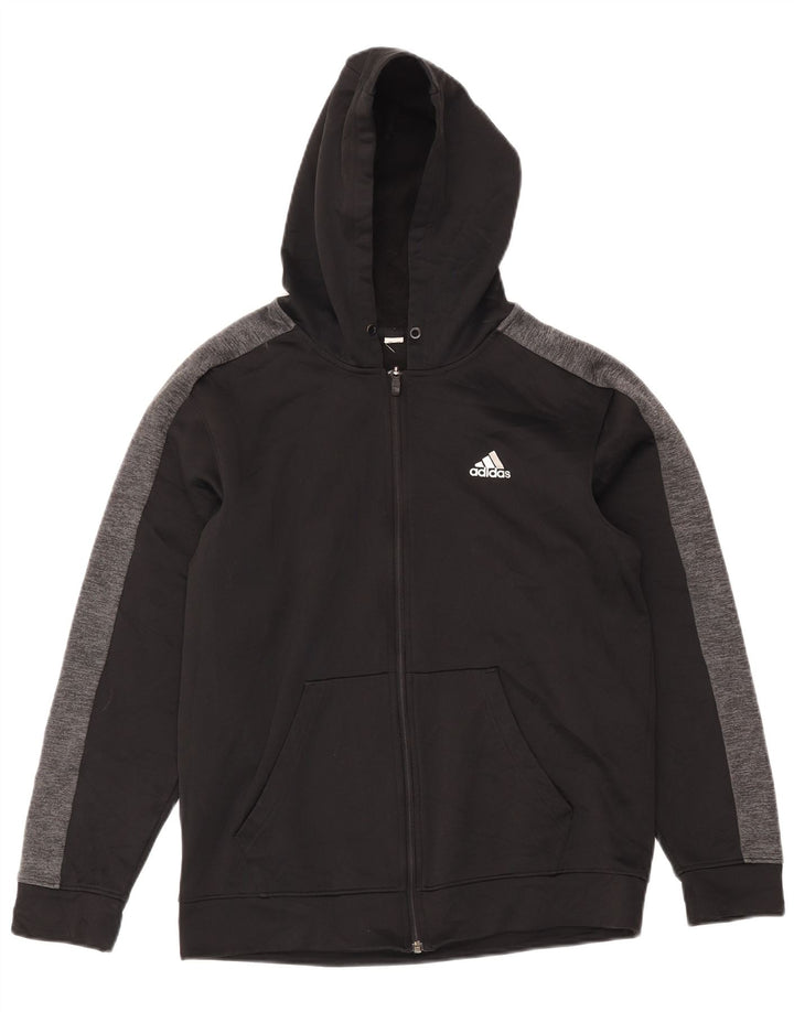 Pulover Adidas Climalite Zip pentru bărbați, mediu negru, bloc de culoare