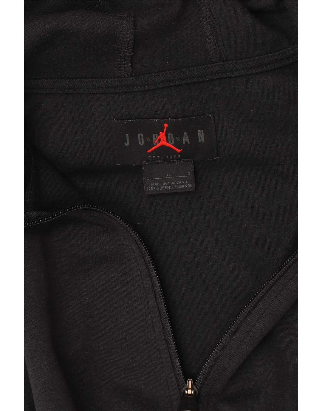 Pulover Jordan pentru bărbați, cu fermoar, mare, negru
