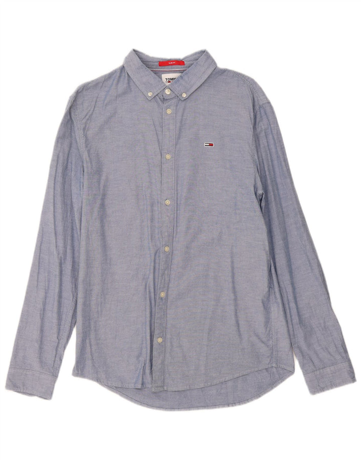 Cămașă pentru bărbați Tommy Hilfiger Slim Fit, mare, albastru, bumbac