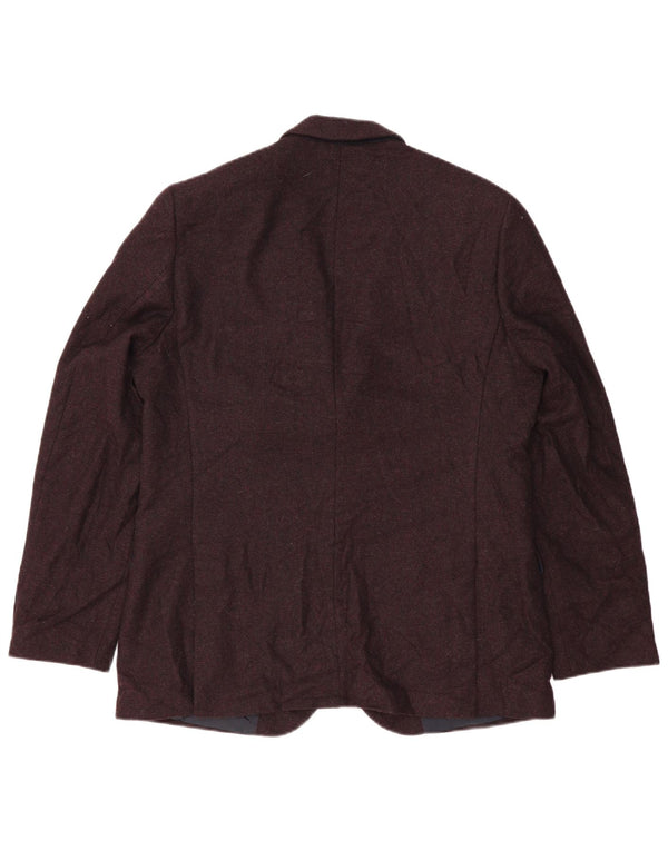 Jachetă pentru bărbați Marks & Spencer, cu 2 nasturi, UK 44 2XL Lână burgundă