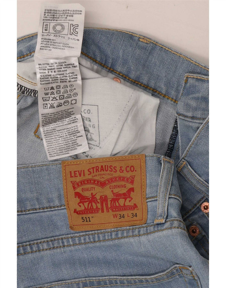 Blugi Levi's 511 Slim pentru femei W34 L27 Bumbac albastru