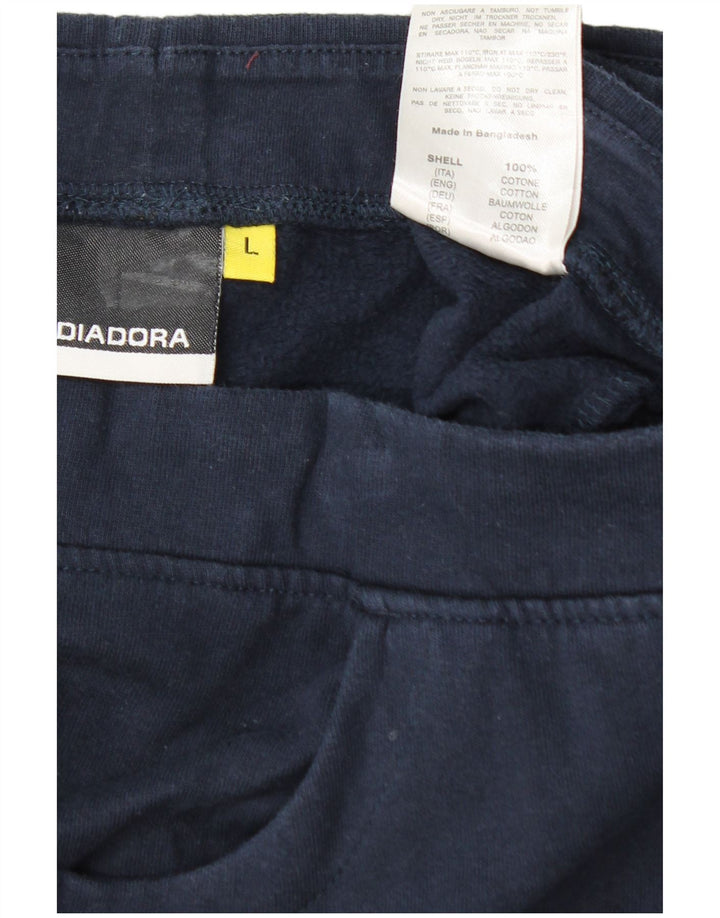 DIADORA Pantaloni de trening pentru femei UK 14 mare, albastru bleumarin, bumbac