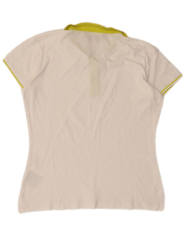 Tricou polo Kappa pentru femei UK 14, mare, alb, bumbac