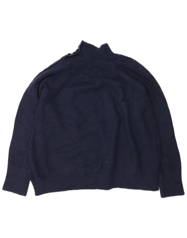 Crew Clothing Pulover cu gât cu nasturi pentru femei UK 16 Mare bleumarin