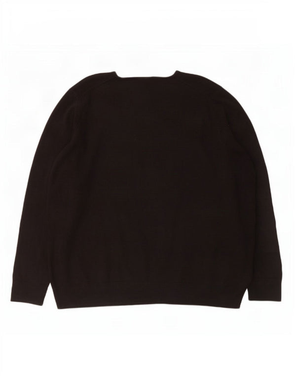 Pulover pentru femei Marks & Spencer cu decolteu triplu UK 26 5XL Negru Acrilic