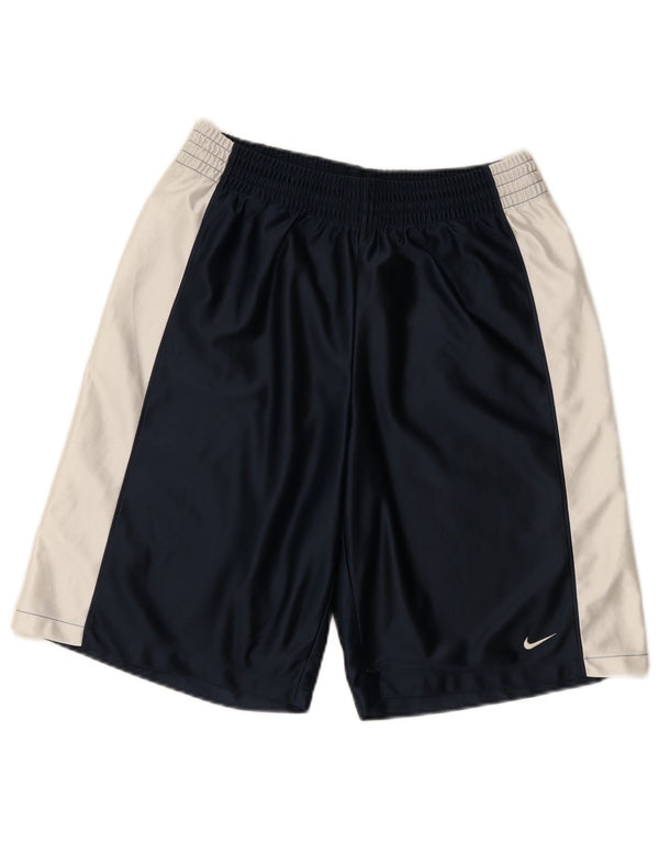 Pantaloni scurți sport Nike pentru bărbați, mici, albastru, poliester color bloc