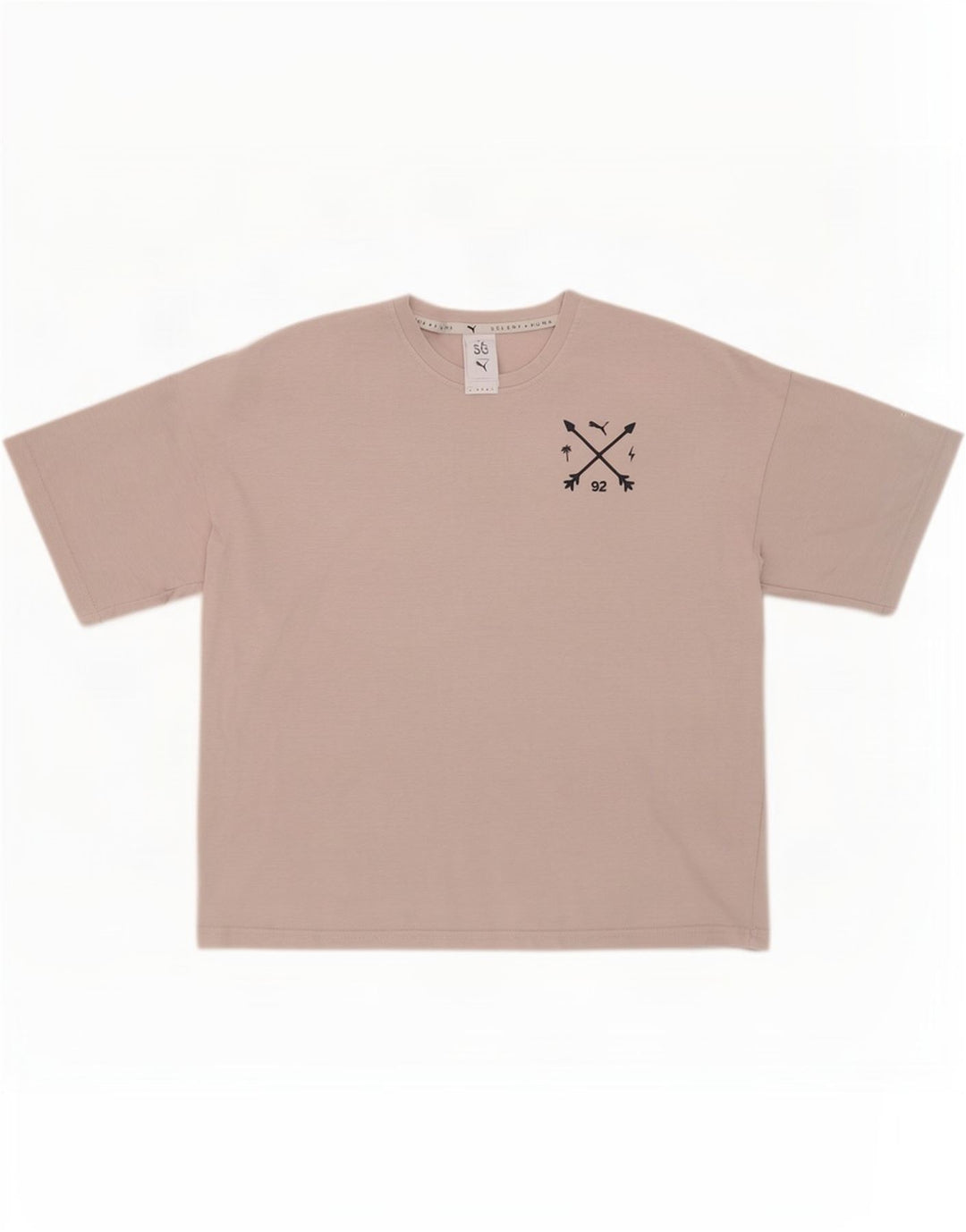 Tricou cu grafic supradimensionat Puma pentru femei Selena, UK 12, gri mediu