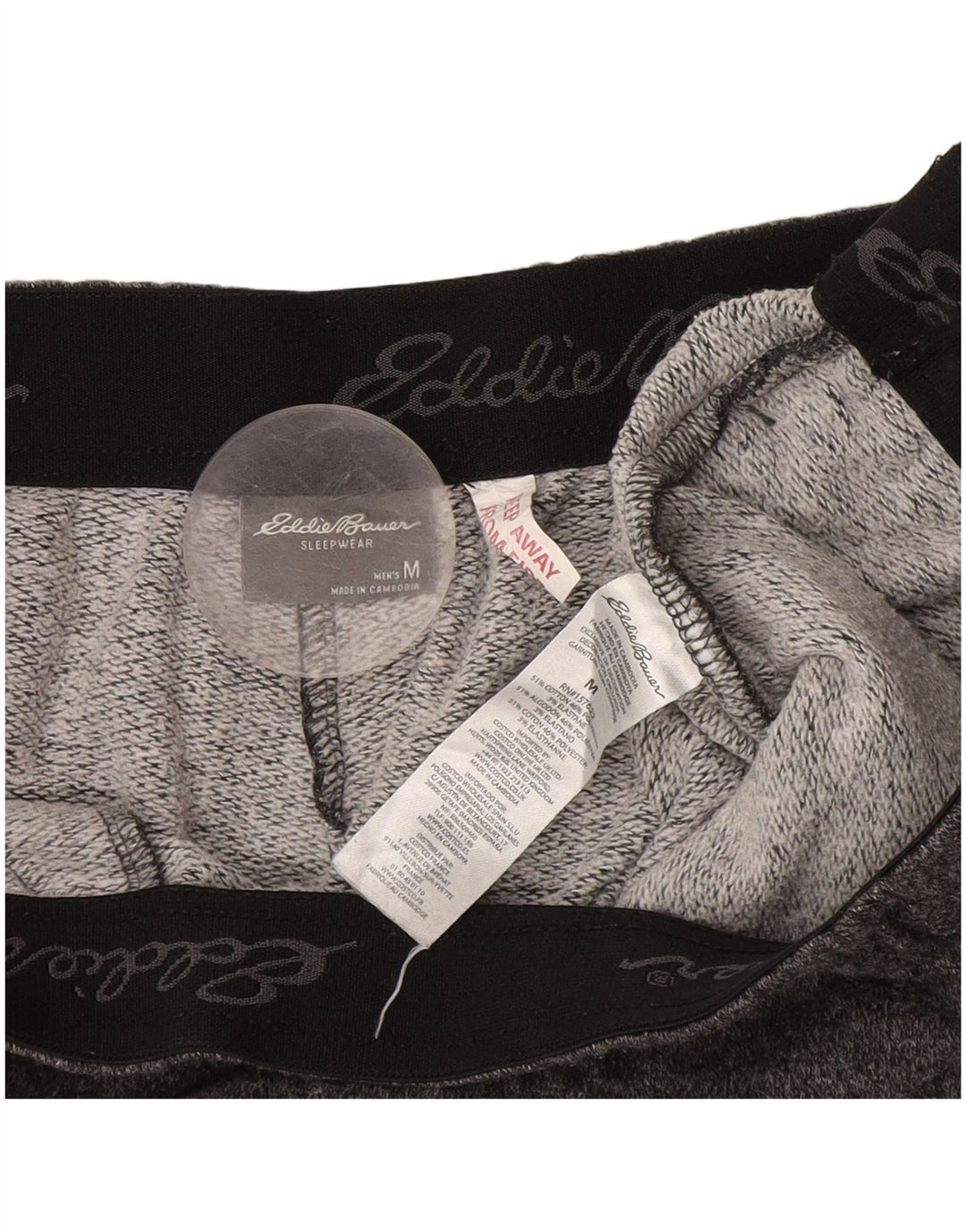 Pantaloni de trening pentru bărbați Eddie Bauer, bumbac gri mediu