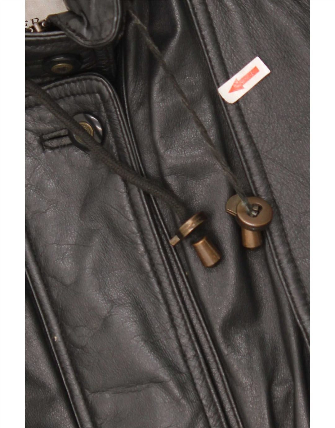 Palton de piele supradimensionat pentru femei Yorn EU 40 Medium Black
