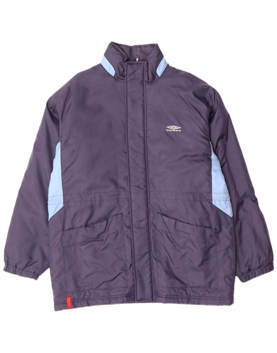 UMBRO Palton căptușit cu glugă pentru bărbați UK 38 Mediu Navy Blue Marine Colorblock