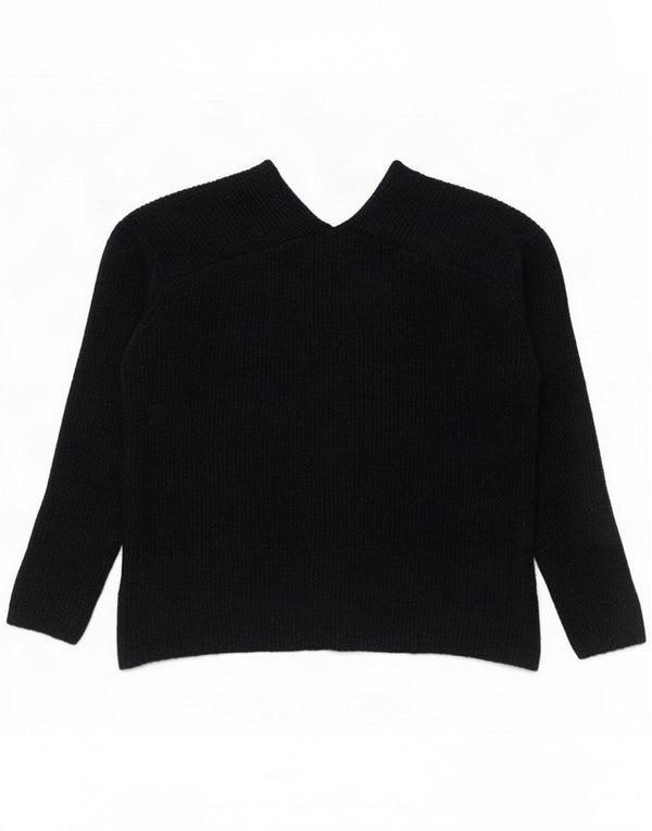 French Connection Pulover cu decolteu în V pentru femei UK 14 Medium Black Flecked