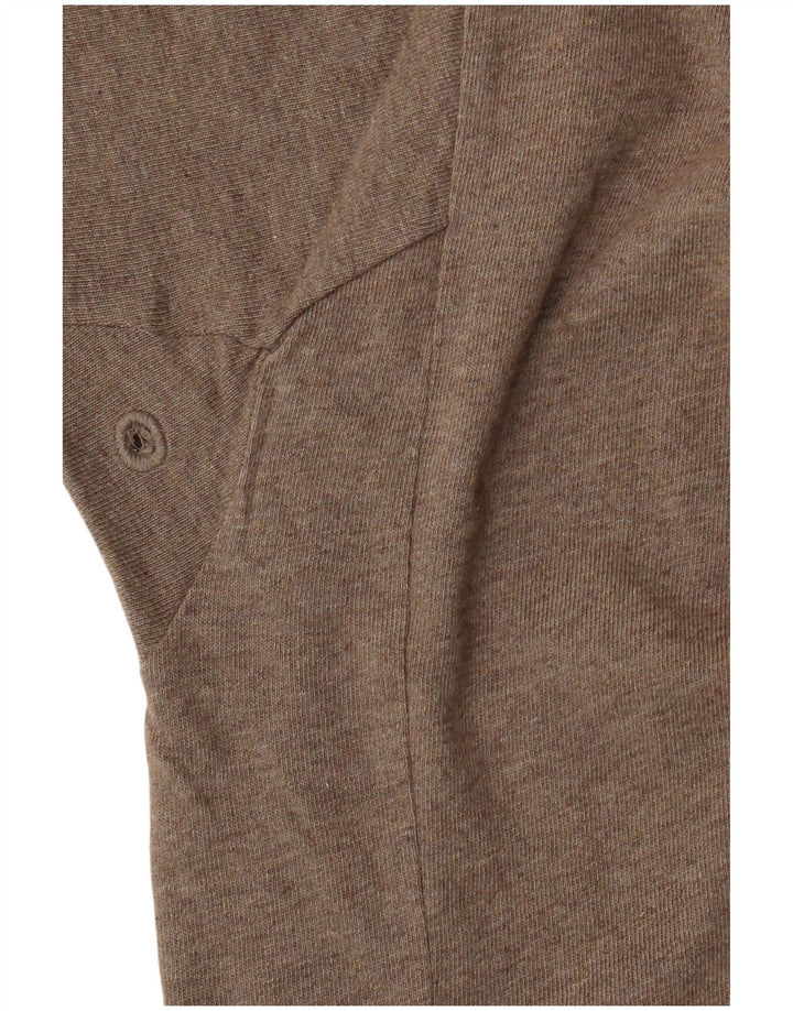 NIKE Mens T-Shirt Top Large Brown Cotton