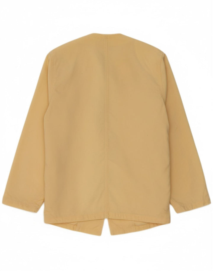 VINTAGE Womens Open Blazer Jacket UK 10 Small Yellow