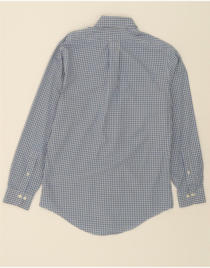 BROOKS BROTHERS Mens Shirt Small Blue Check Cotton Vintage Brooks Brothers and Second-Hand Brooks Brothers from Messina Hembry 