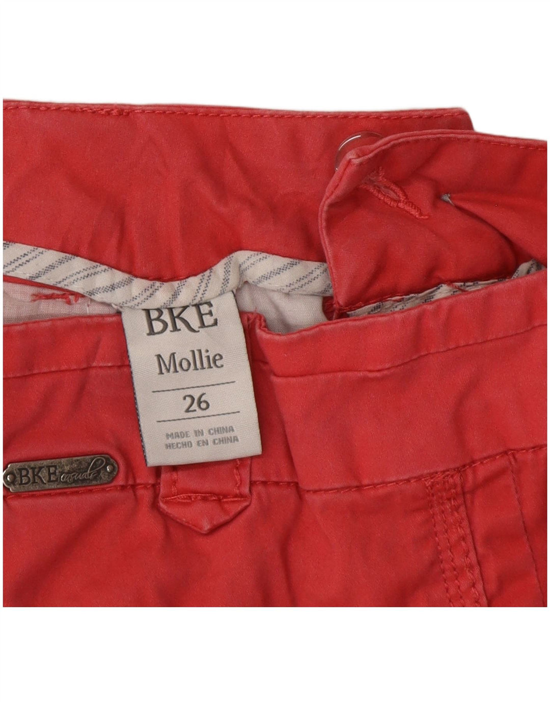 Pantaloni scurti casual BKE pentru femei W26 Bumbac roșu mic