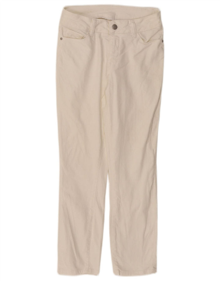 CREW CLOTHING Blugi tăiați pentru femei cu talie joasă UK 8 Mici L26 L23 Alb