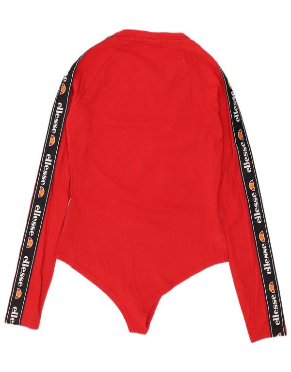 Body cu grafic pentru femei Ellesse UK 10 mic, roșu, bumbac color bloc