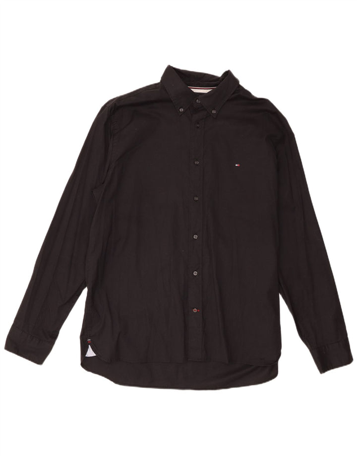 Cămașă pentru bărbați Tommy Hilfiger, XL, negru, cu formă regulată, bumbac