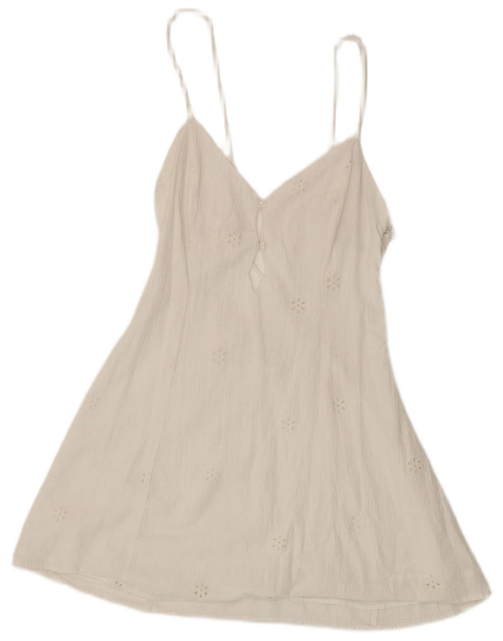 Rochie de soare pentru femei ZARA UK 12 Medium White Floral Bumbac