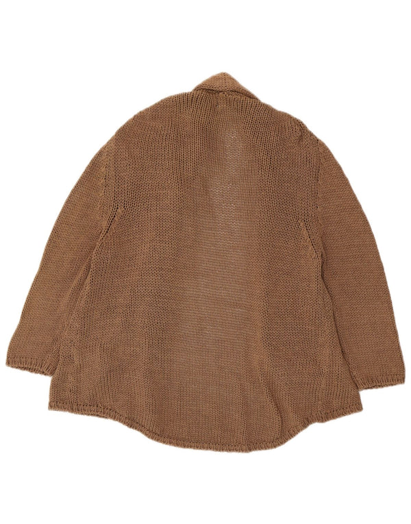 Pulover cardigan deschis pentru femei MASSIMO DUTTI UK 18 XL bumbac maro
