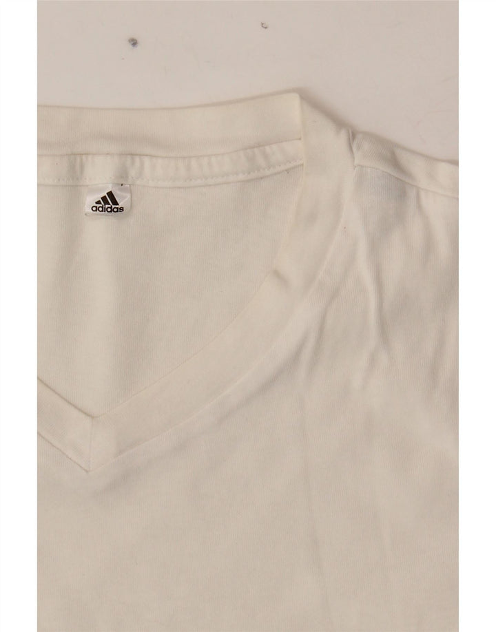 ADIDAS Mens T-Shirt Top Medium White Vintage Adidas and Second-Hand Adidas from Messina Hembry 
