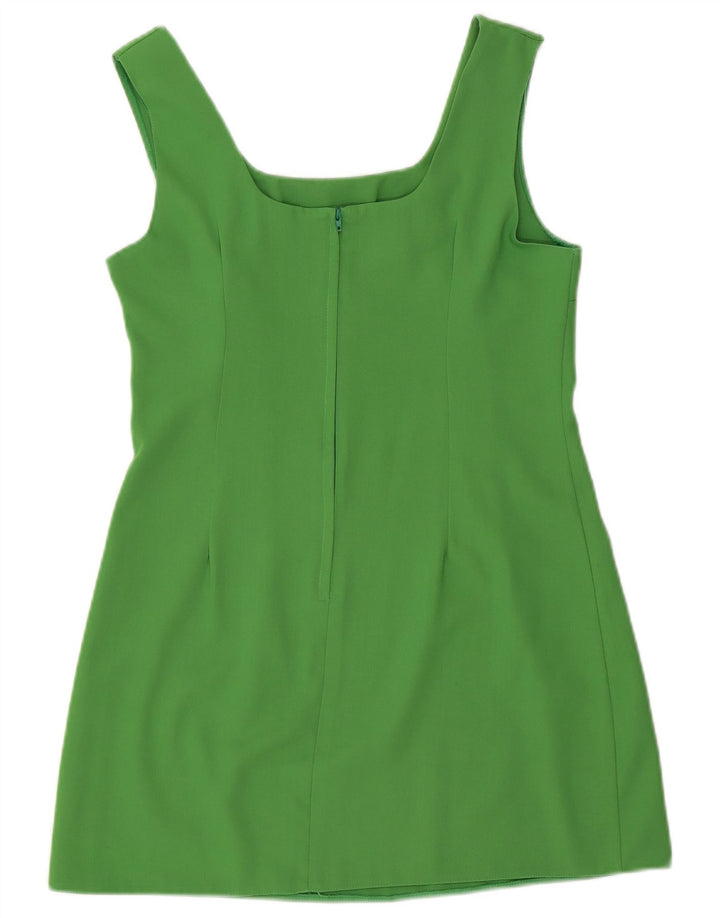 Rochie vintage pentru femei fără mâneci, UK 14 Poliester verde mediu