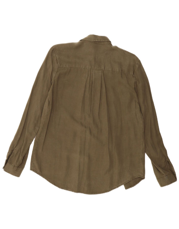 Zara Womens Military Shirt UK 6 XS Khaki