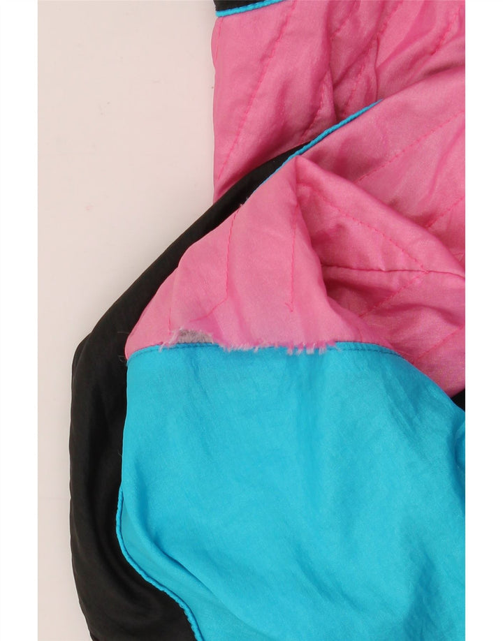 Jachetă de trening pentru bărbați vintage, albastru mediu, nailon color bloc