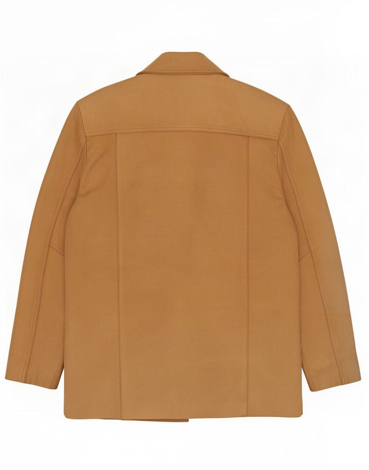 Jachetă de piele vintage pentru bărbați UK 40 Large Beige