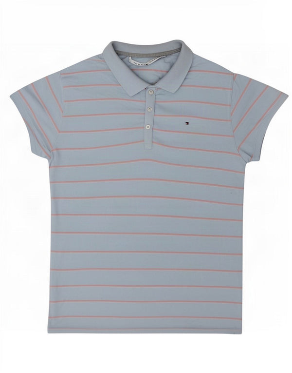 Tricou polo Tommy Hilfiger pentru femei UK 18 XL cu dungi albastre