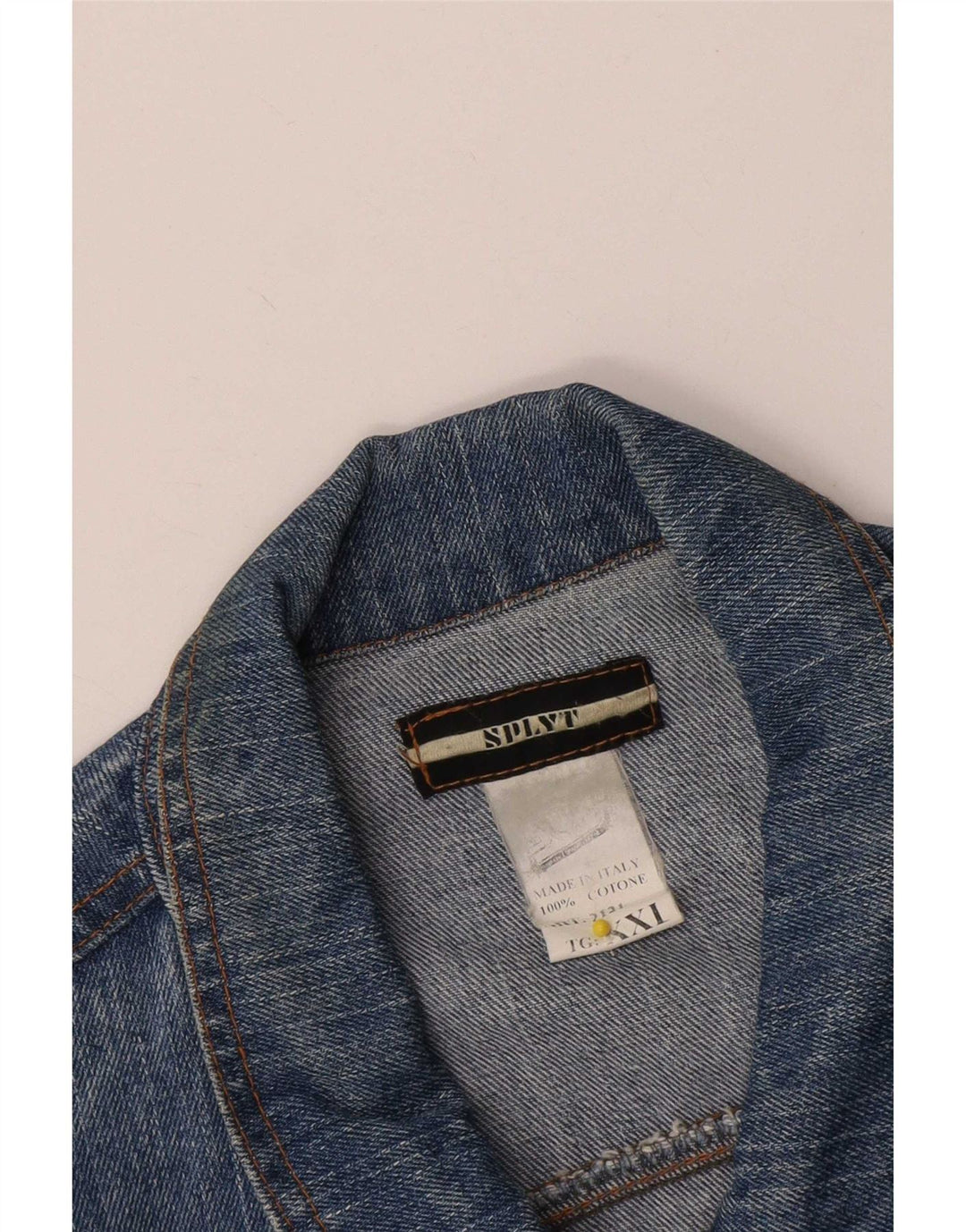 Jachetă de blugi vintage pentru femei UK 20 2XL Bumbac albastru