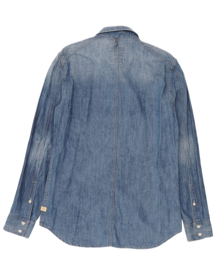 Cămașă G-Star pentru bărbați din denim, mare, albastru, bumbac