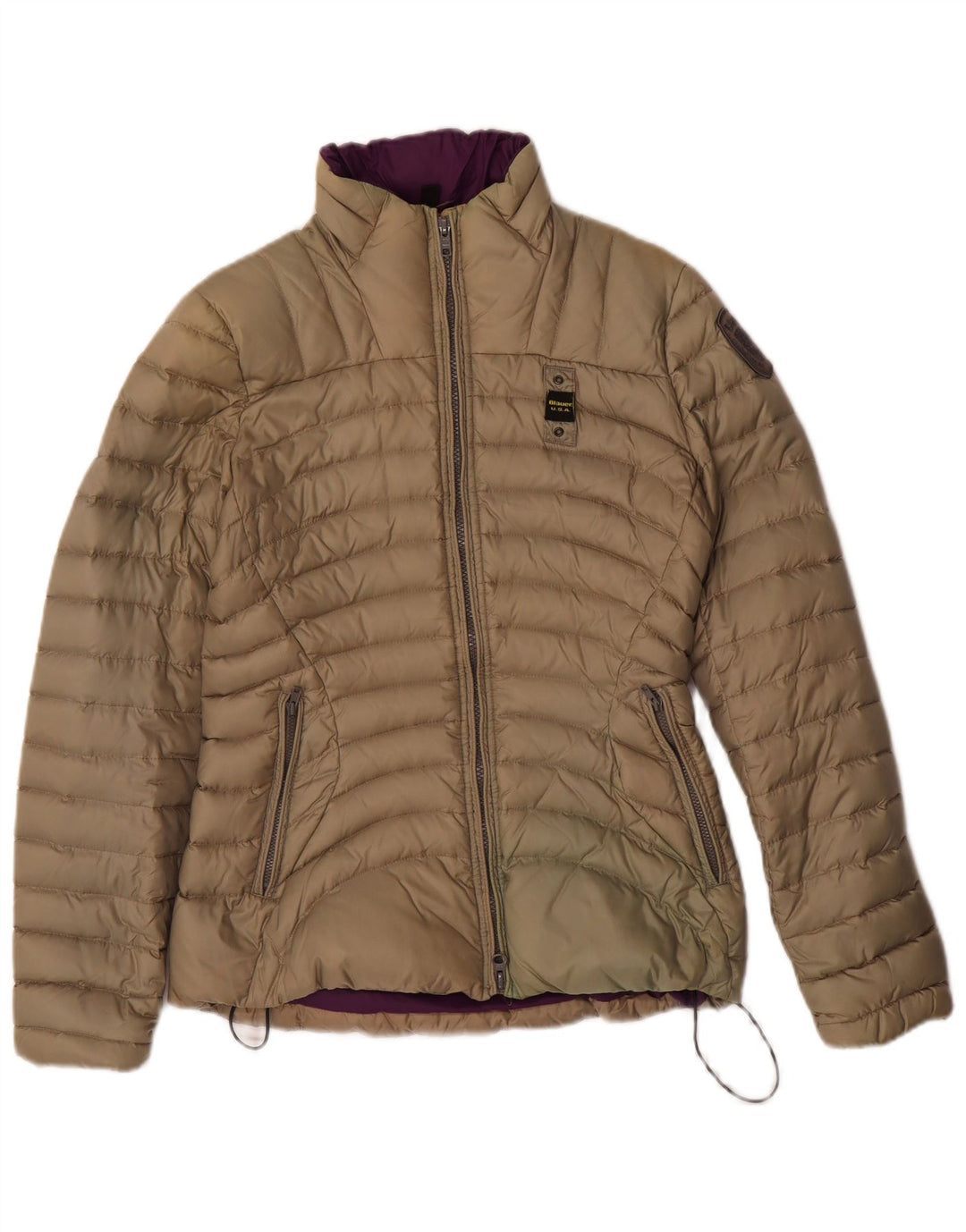 Jachetă căptușită Blauer pentru femei UK 10 Small Beige Nylon
