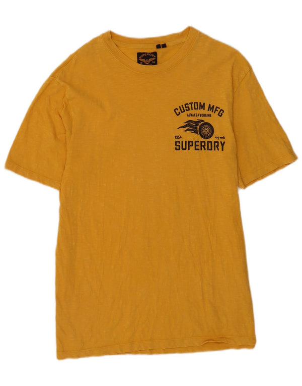 Tricou grafic pentru bărbați Superdry Top mic din bumbac galben